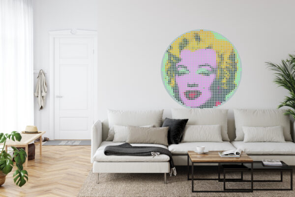 Fototapeta Okrągła Ikona Marilyn - aranżacja mieszkania