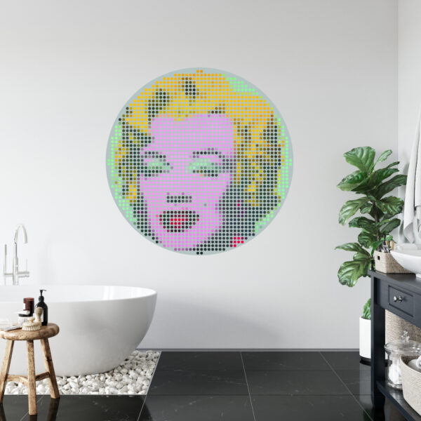 Fototapeta Okrągła Ikona Marilyn - aranżacja salon